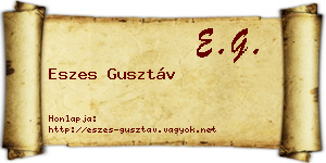 Eszes Gusztáv névjegykártya